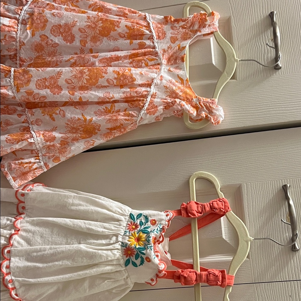 NWOT. Floral and Embroidered Dresses Set